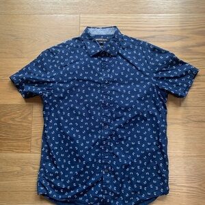 Michael Kors Men's Blue Patterned Shirt